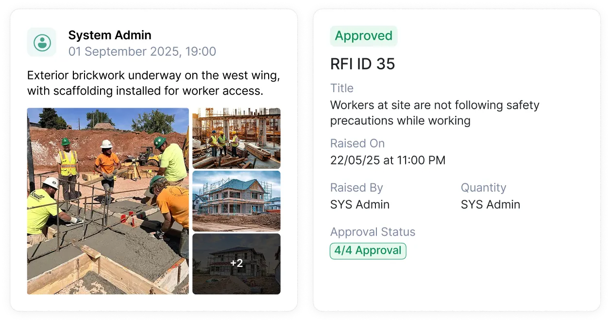 instant field-to-office updates
