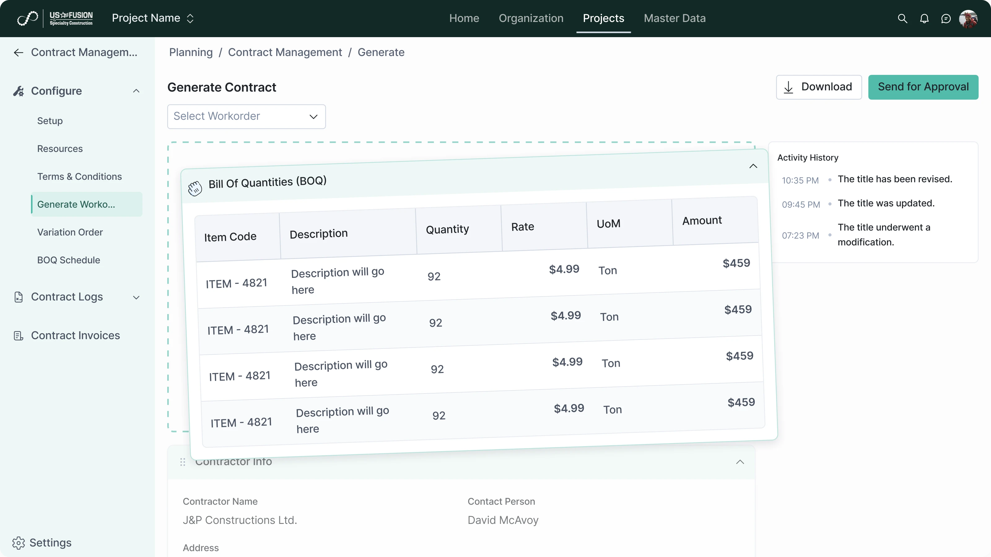 Contract Creation and Storage