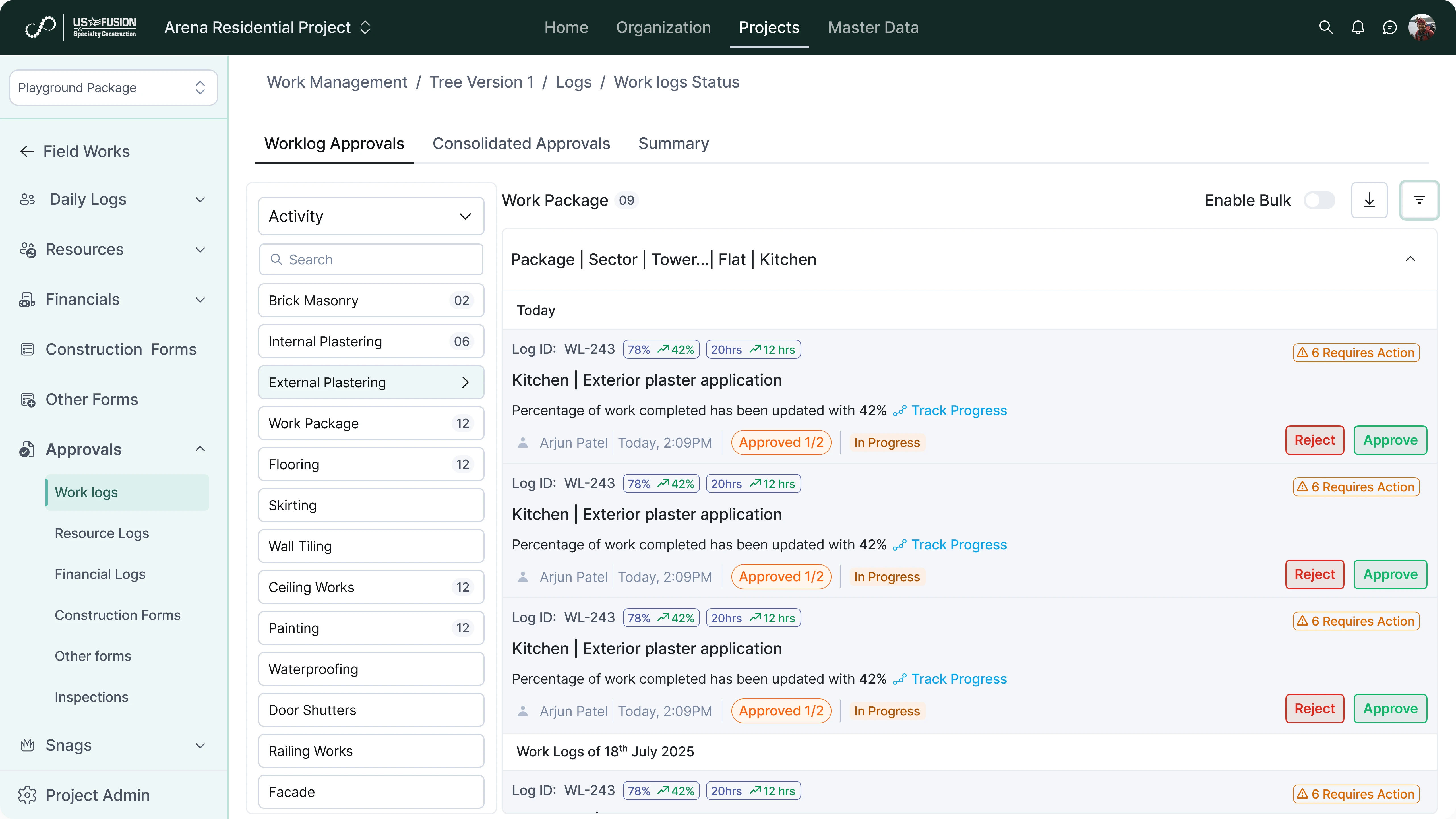 Daily Work and Activity Tracking