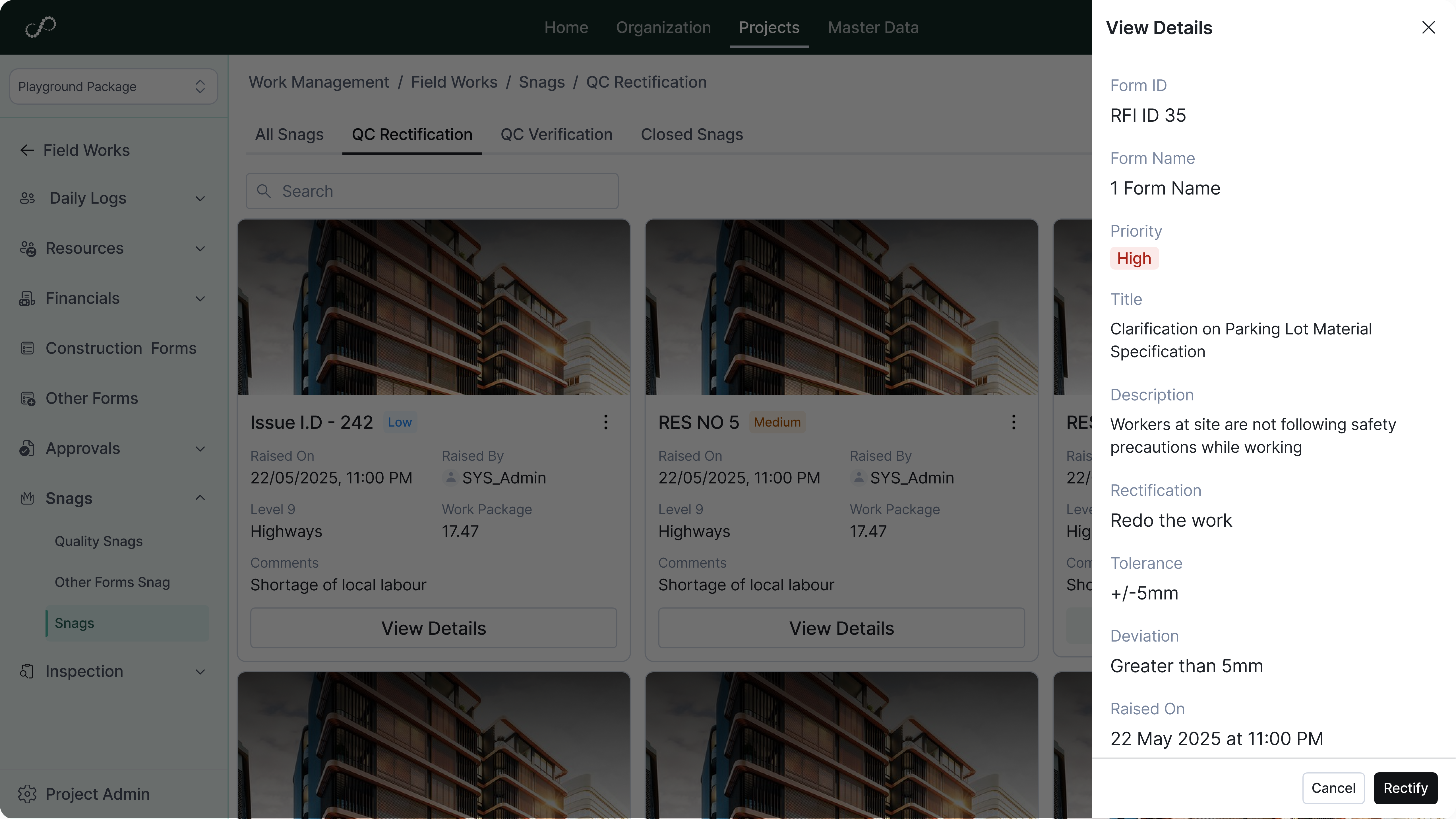 Non-Conformance and Corrective Actions