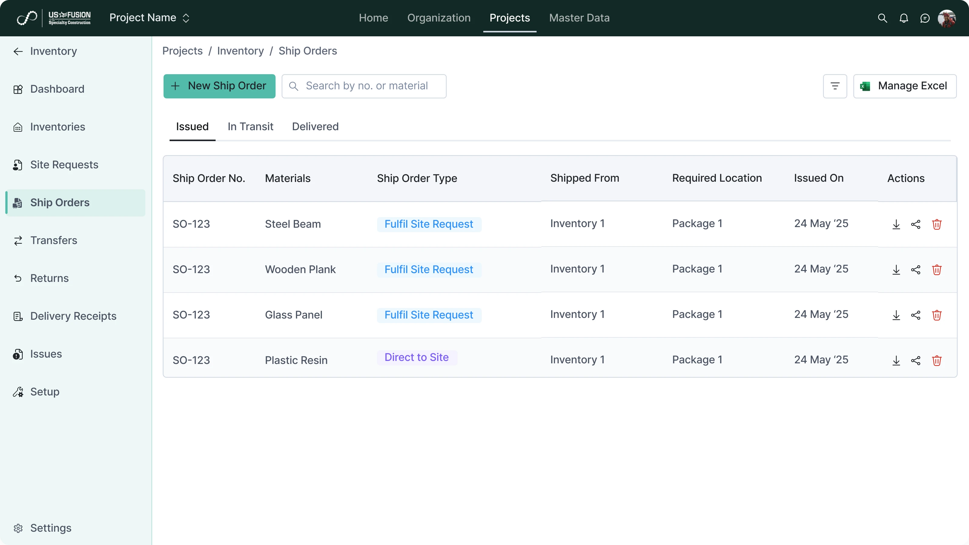 Material Issue & Consumption Tracking