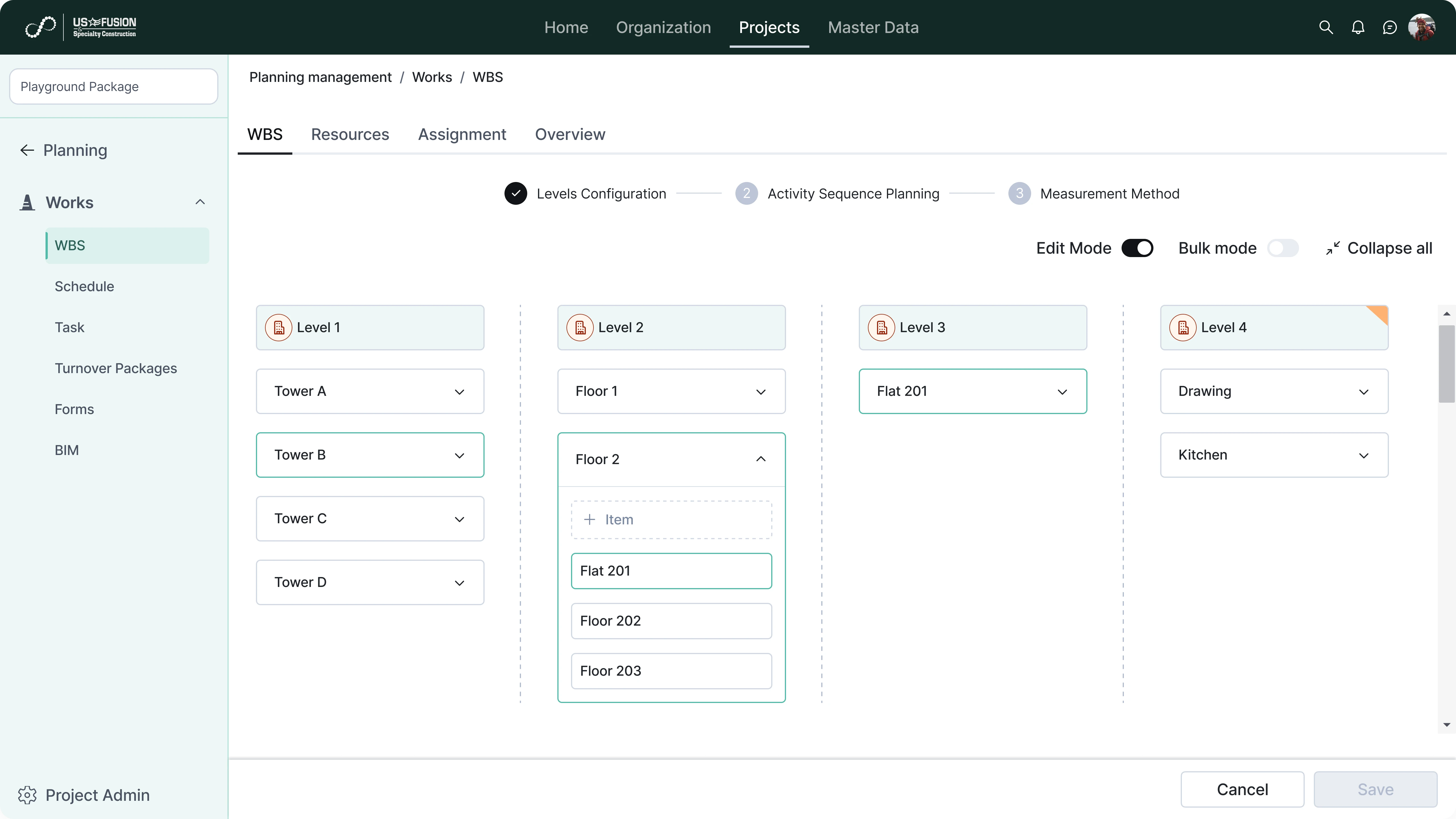 WBS and Activity Structure